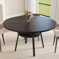 COZONY 47 Round Dining Table for 4-6, Space-Saving Kitchen Table with Metal Frame, Modern Circle Dining Room Table for Small Spaces (Table Only)