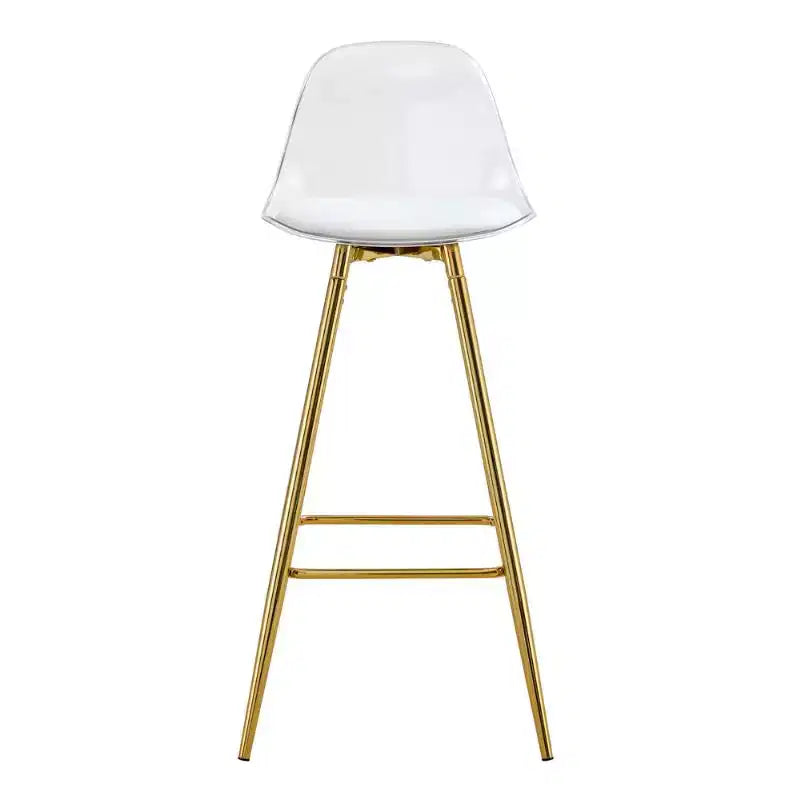 Modern Comfortable Upholstered Bar Stool with Metal Legs