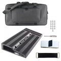 Guitar Pedal Board 22.04 x 11.02 with Carrying Bag, Lightweight Aluminum Alloy Effects Pedalboard with Pedal Cables Adhesive Hookside Tape