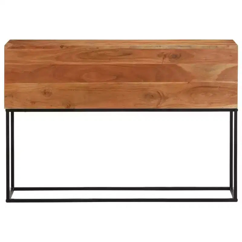 vidaXL Tavolo Consolle 110x30x75 cm Legno Massello di Acacia e Ferro