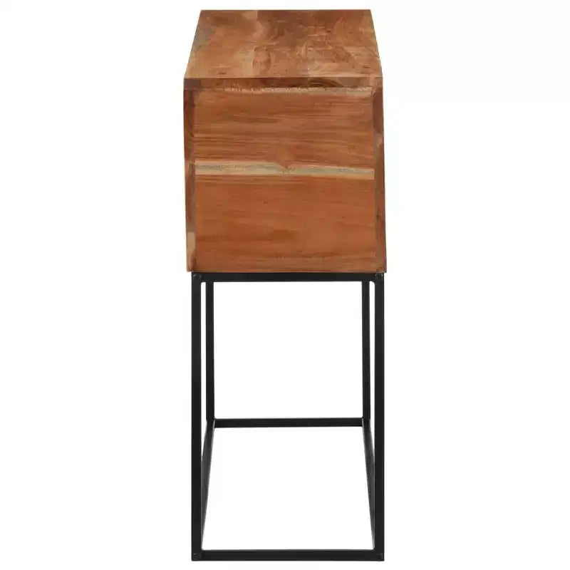 vidaXL Tavolo Consolle 110x30x75 cm Legno Massello di Acacia e Ferro