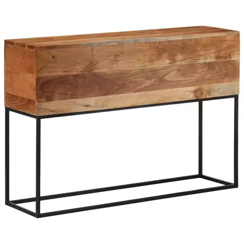 vidaXL Tavolo Consolle 110x30x75 cm Legno Massello di Acacia e Ferro