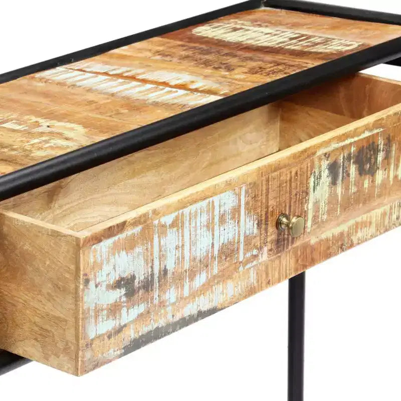 vidaXL Tavolo Consolle Tavolo da Ingresso Tavolo Laterale con Cassetto Legno Massello di Mango