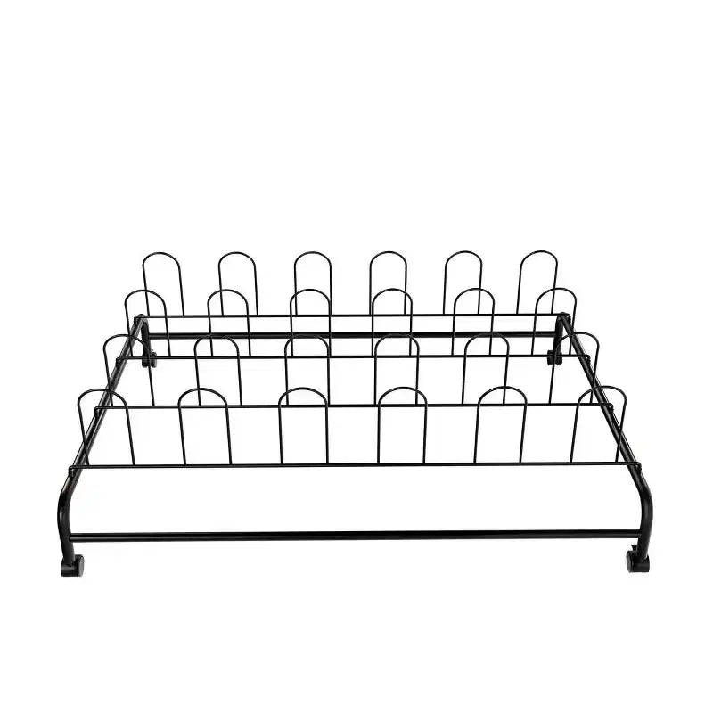 J&V TEXTILES Contenitore per Scarpe Sottoletto, Scarpiera Sottile con Ruote, Organizzatore di Scarpe Sottoletto con Struttura in Metallo
