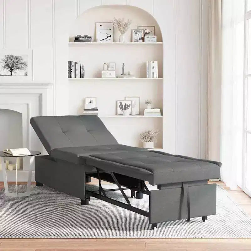 vidaXL Divano letto grigio chiaro 194 x 67 x 37 cm in tessuto