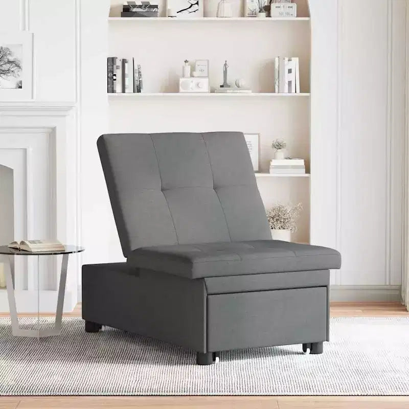vidaXL Divano letto grigio chiaro 194 x 67 x 37 cm in tessuto