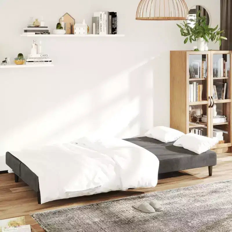 vidaXL Divano letto a 2 posti, poltroncina imbottita, divano letto a due posti in velluto