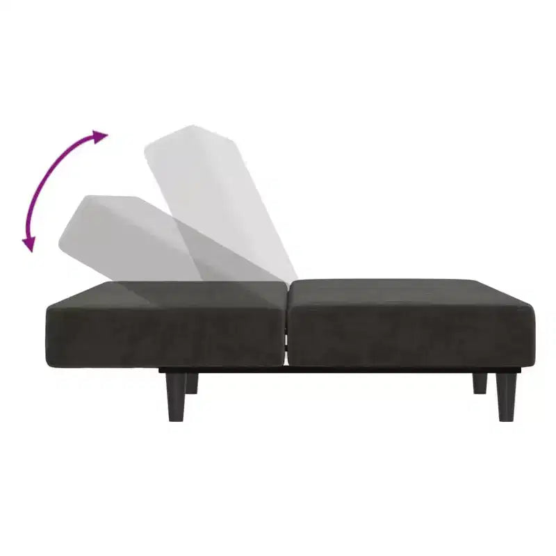 vidaXL Divano letto a 2 posti, poltroncina imbottita, divano letto a due posti in velluto