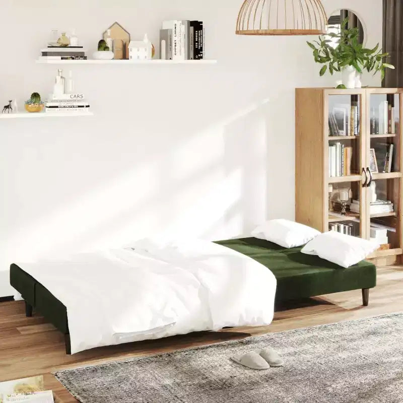 vidaXL Divano letto a 2 posti, poltroncina imbottita, divano letto a due posti in velluto