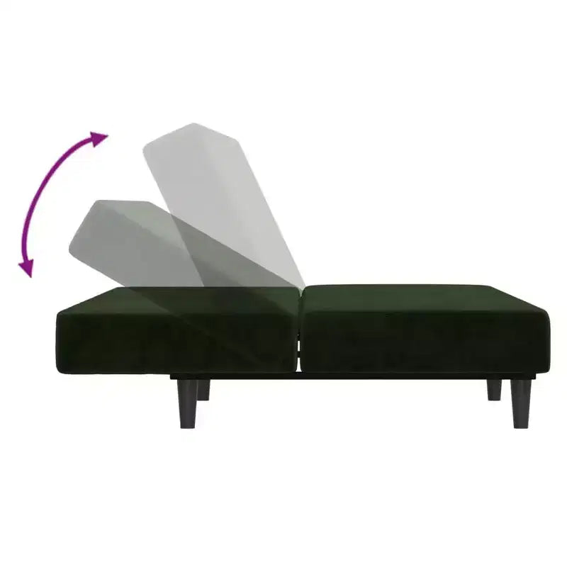vidaXL Divano letto a 2 posti, poltroncina imbottita, divano letto a due posti in velluto
