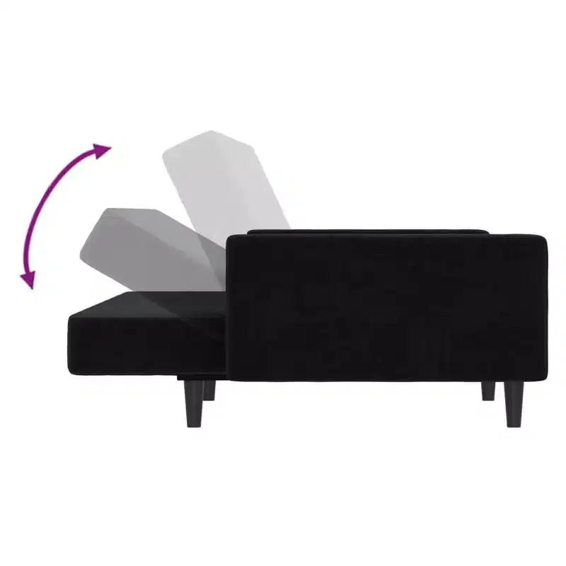 vidaXL Divano letto a 2 posti, poltroncina imbottita, divano letto a due posti in velluto