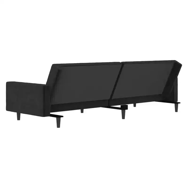 vidaXL Divano letto a 2 posti, poltroncina imbottita, divano letto a due posti in velluto