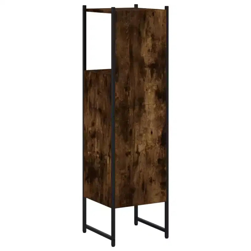 59 Tavola da Buffet Curva Vintage con Maniglie Grandi in Legno, Intaglio Verticale a Grana di Legno e Ripiani Regolabili