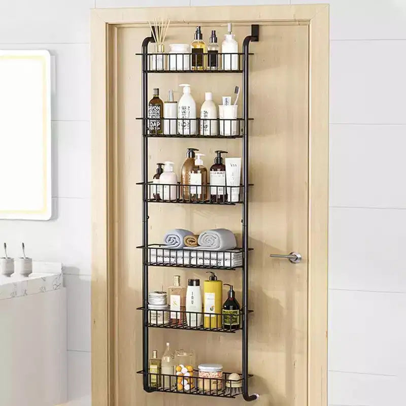 Acekool organizer per dispensa da appendere alla porta, organizer a 6 ripiani in metallo resistente per cucina