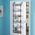 Acekool organizer per dispensa da appendere alla porta, organizer a 6 ripiani in metallo resistente per cucina