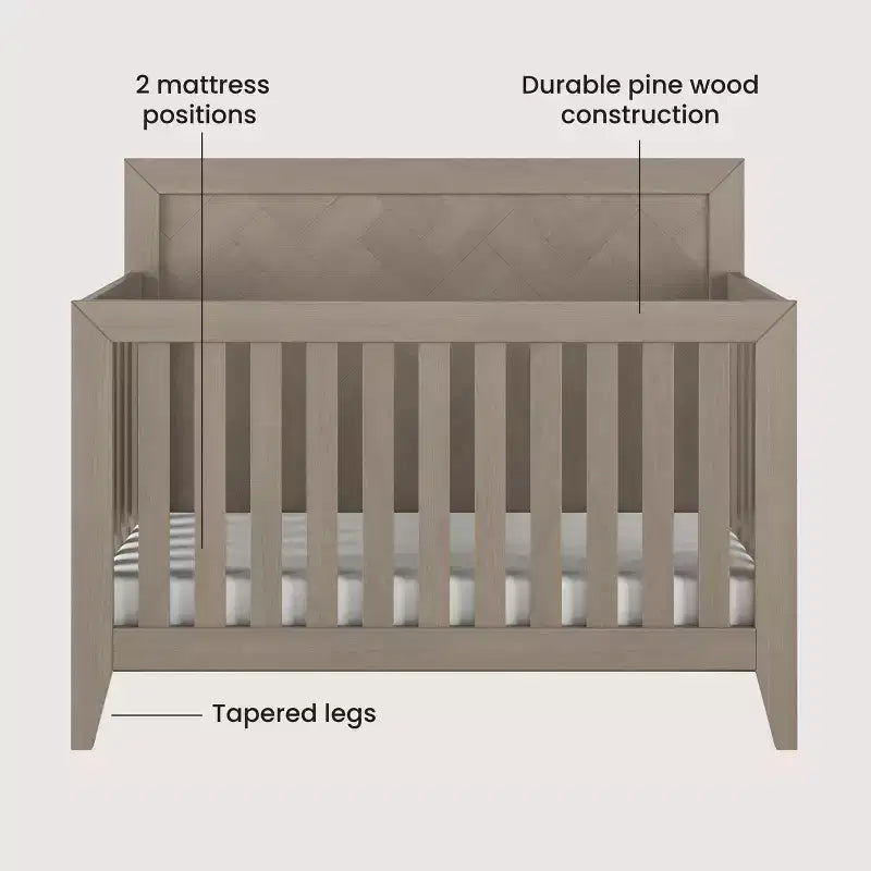 Culla Convertibile Child Craft Kieran 4-in-1, Si Trasforma in Lettino da Giorno, Lettino per Bambini, Letto Matrimoniale, 3 Posizioni Materasso, Finitura Sicura per Neonati