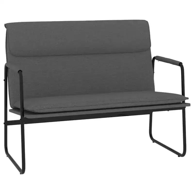 vidaXL Panchina Grigio scuro 100x64x80 cm Tessuto - Grigio scuro