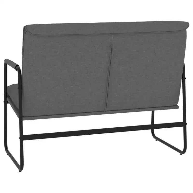 vidaXL Panchina Grigio scuro 100x64x80 cm Tessuto - Grigio scuro