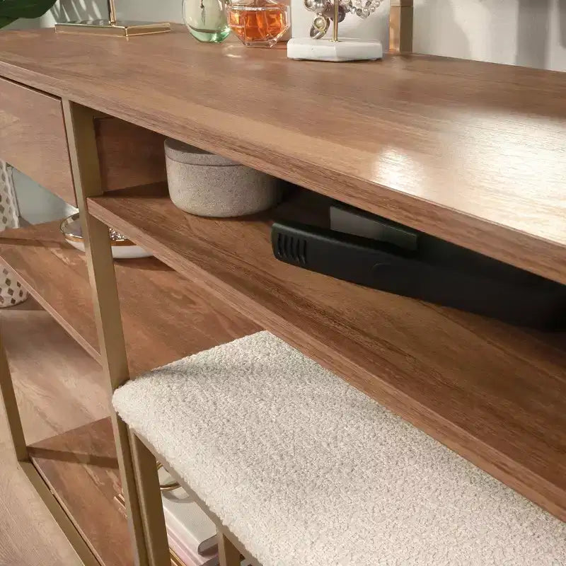 GDFStudio Easton Mobile Bagno da Terra con Cassetto e Sgabello