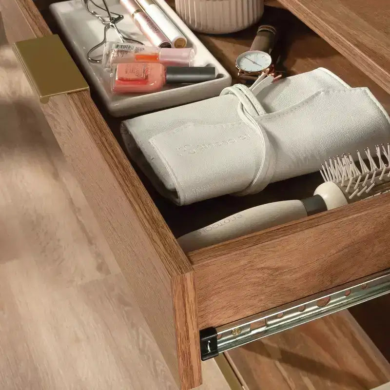 GDFStudio Easton Mobile Bagno da Terra con Cassetto e Sgabello