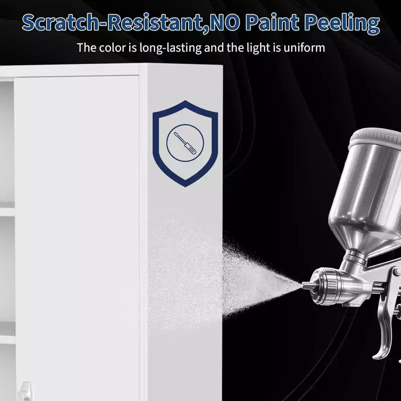Armadietto con rotelle bloccabili da 72 pollici, per garage/magazzino, resistente - con anta traforata, armadio mobile in acciaio (nero)