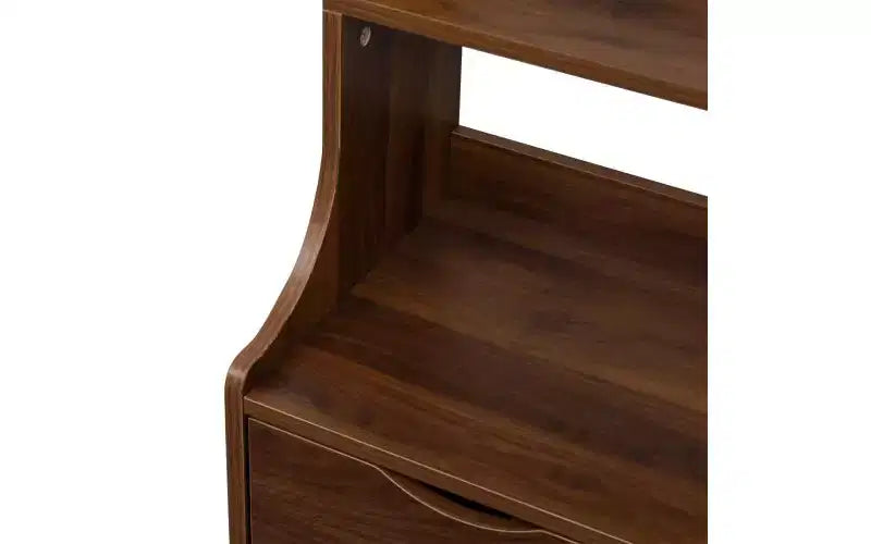 TUYOHW Libreria Moderna a 4 Ripiani con 2 Cassetti, Mobile Contenitore a Giorno Grande Capacità, Libreria per Soggiorno, Ufficio