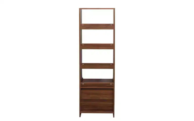 TUYOHW Libreria Moderna a 4 Ripiani con 2 Cassetti, Mobile Contenitore a Giorno Grande Capacità, Libreria per Soggiorno, Ufficio