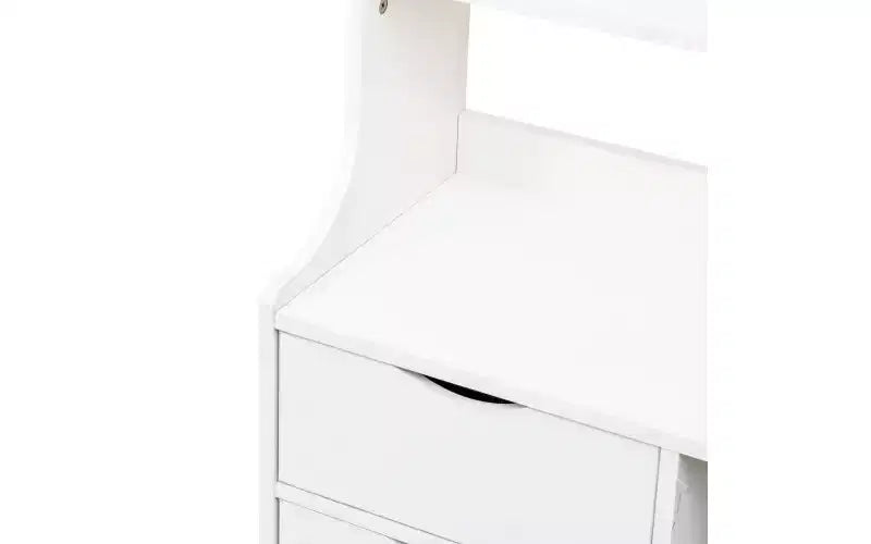 TUYOHW Libreria Moderna a 4 Ripiani con 2 Cassetti, Mobile Contenitore a Giorno Grande Capacità, Libreria per Soggiorno, Ufficio