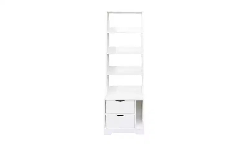 TUYOHW Libreria Moderna a 4 Ripiani con 2 Cassetti, Mobile Contenitore a Giorno Grande Capacità, Libreria per Soggiorno, Ufficio