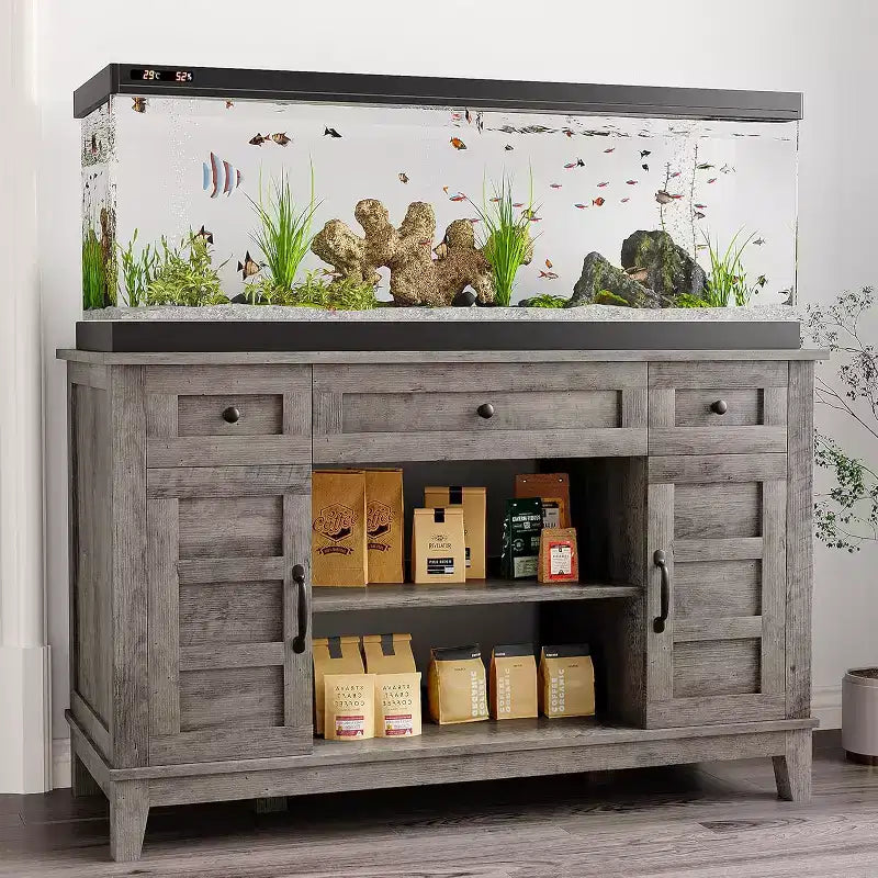 Supporto per Acquario da Fattoria da 55-75 Galloni, Supporto per Acquario con Presa di Corrente, Vaso per Pesci da 1400 libbre per Terrario di Pesci/Tartarughe/Rettili