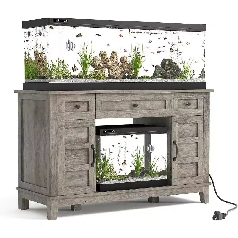 Supporto per Acquario da Fattoria da 55-75 Galloni, Supporto per Acquario con Presa di Corrente, Vaso per Pesci da 1400 libbre per Terrario di Pesci/Tartarughe/Rettili