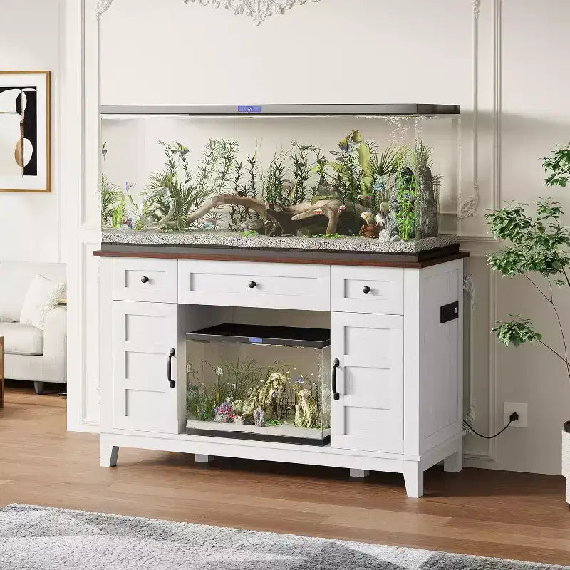 Supporto per Acquario da Fattoria da 55-75 Galloni, Supporto per Acquario con Presa di Corrente, Vaso per Pesci da 1400 libbre per Terrario di Pesci/Tartarughe/Rettili