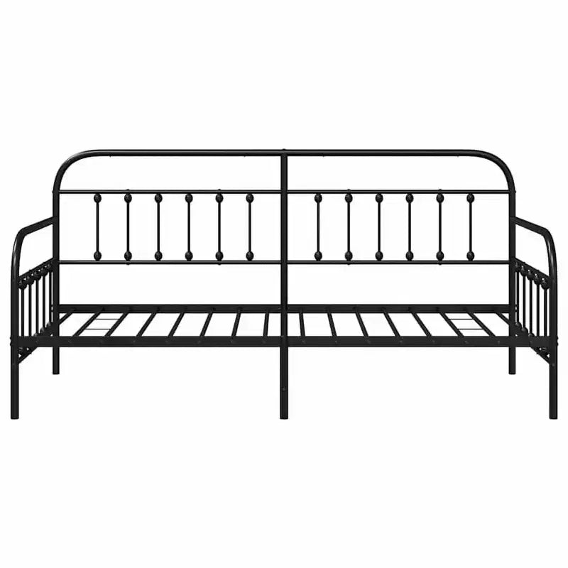 vidaXL Struttura Divano Letto con Testiera - Nera 100 x 200 cm senza letto estraibile