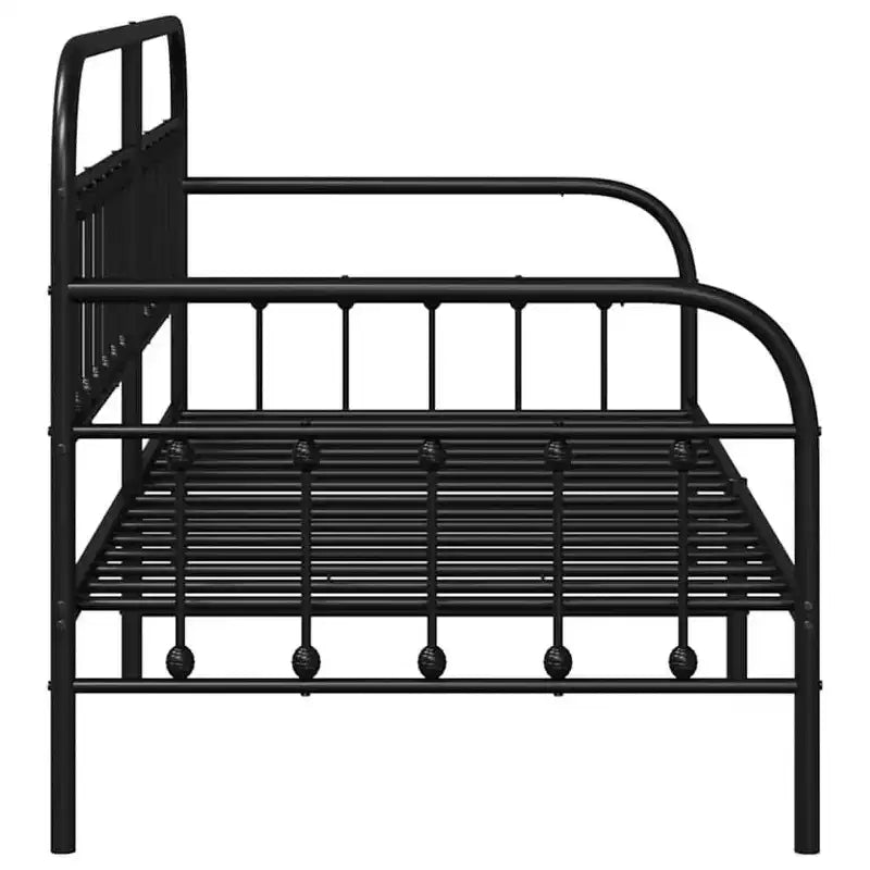 vidaXL Struttura Divano Letto con Testiera - Nera 100 x 200 cm senza letto estraibile