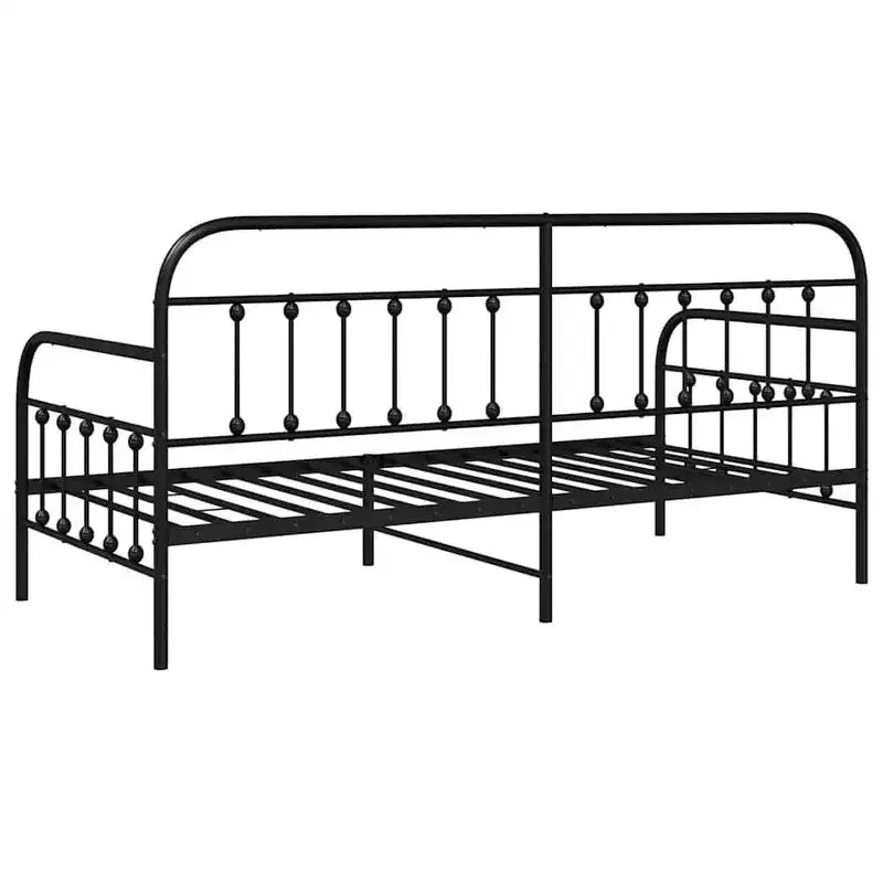 vidaXL Struttura Divano Letto con Testiera - Nera 100 x 200 cm senza letto estraibile