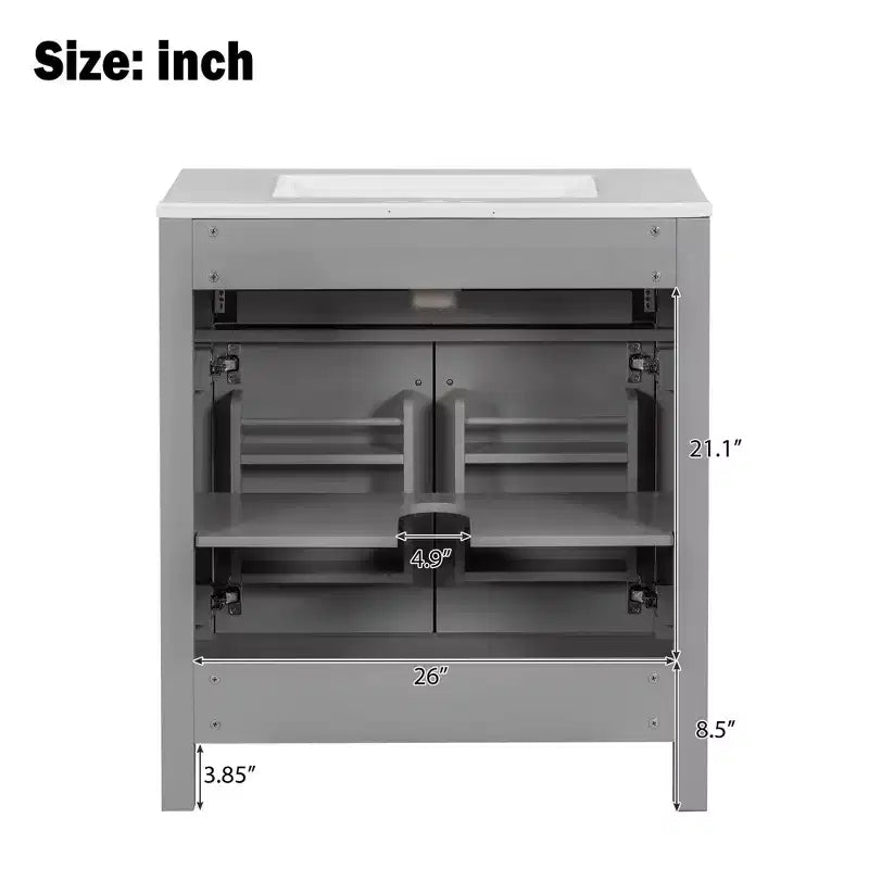 Mobile bagno 150 cm con doppio lavabo, mobile da bagno con ante e cassetti a chiusura ammortizzata