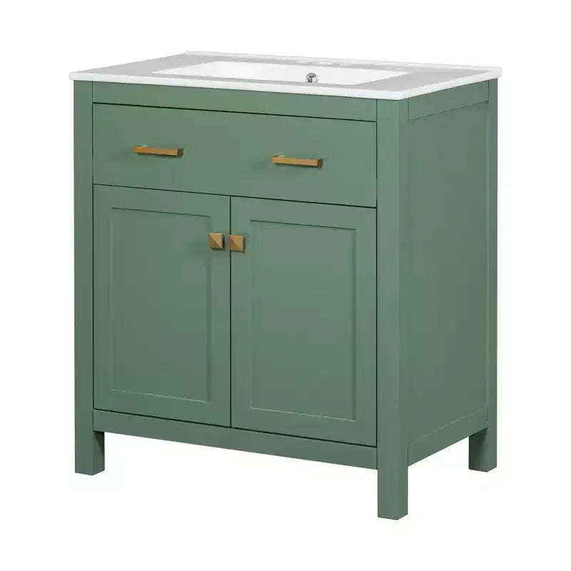 Mobile bagno 150 cm con doppio lavabo, mobile da bagno con ante e cassetti a chiusura ammortizzata