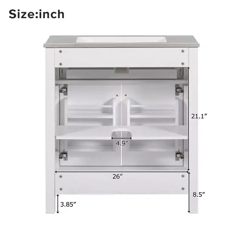 Mobile bagno 150 cm con doppio lavabo, mobile da bagno con ante e cassetti a chiusura ammortizzata