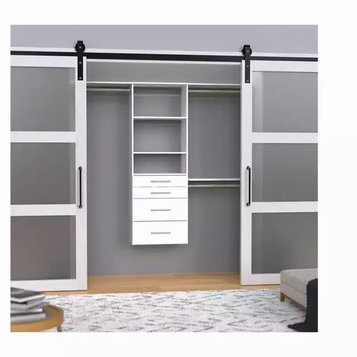 Torre sospesa Suite Symphony da 25 pollici con 3 ripiani superiori e 4 cassetti moderni Kit - ClosetMaid