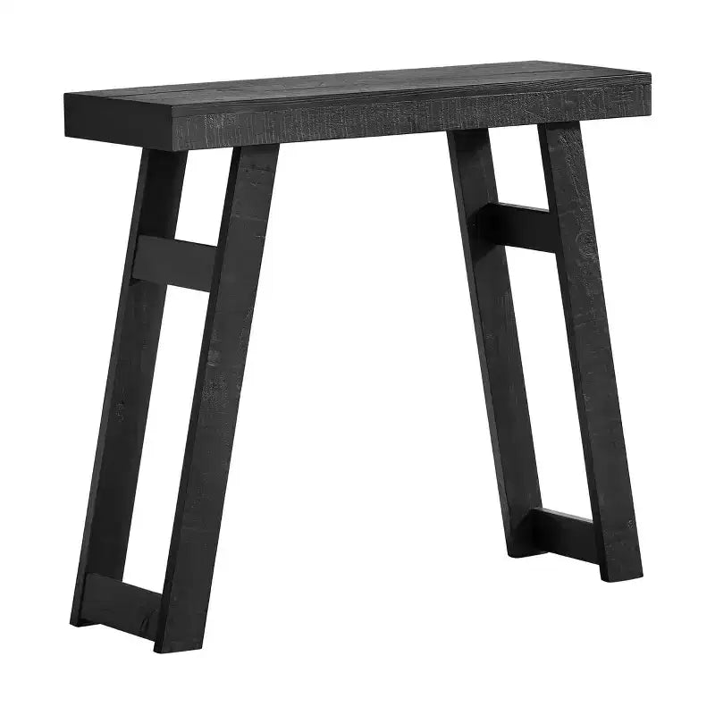 Consolle in legno massello Lawas di Alaterre Furniture - Tavolino da ingresso piccolo in stile moderno coloniale di 91 cm