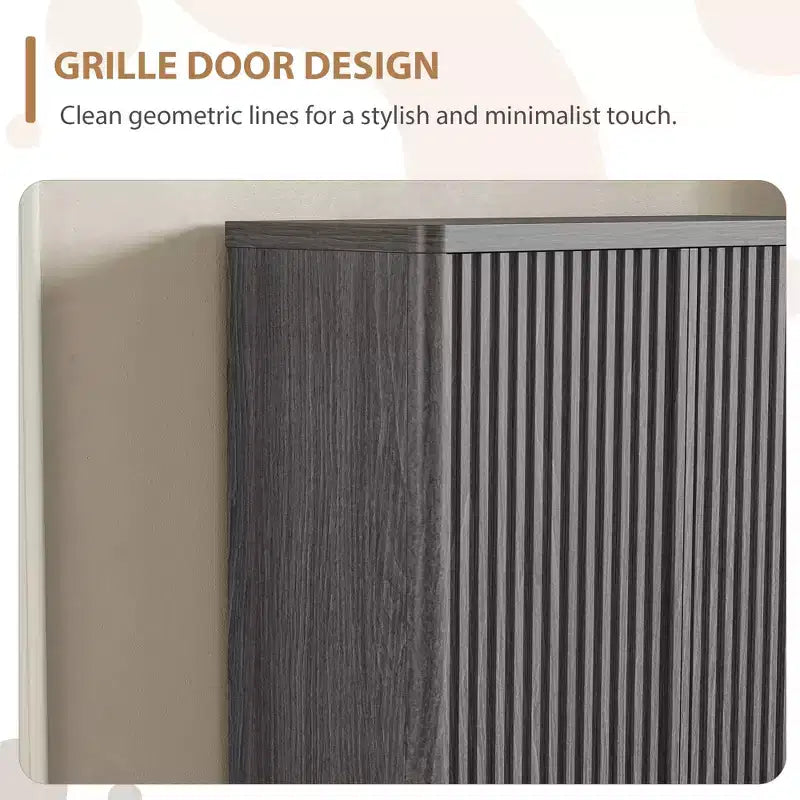 Scarpiera da 80 cm con Anta Scanalata, Mobile Contenitore a 5 Livelli con 4 Ripiani Regolabili, Panchina Rustica da Ingresso per Corridoio e Foyer