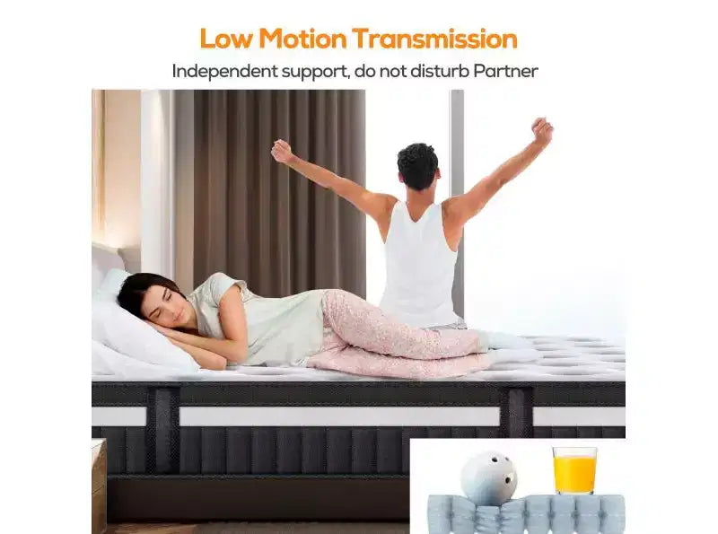 Materasso King, Materasso in memory foam con gel da 14 pollici a media rigidità, certificato CertiPUR-US