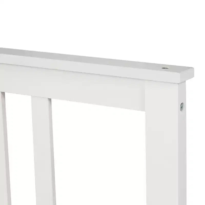 Piattaforma letto in legno Luxystar con testiera e pediera, bianco